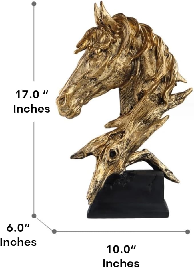Gold Decor | Horse Statue Decor