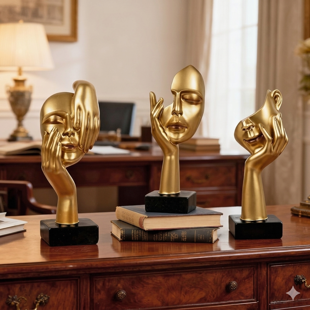 3 Pcs Thinker | Statue | Resin Sculptures