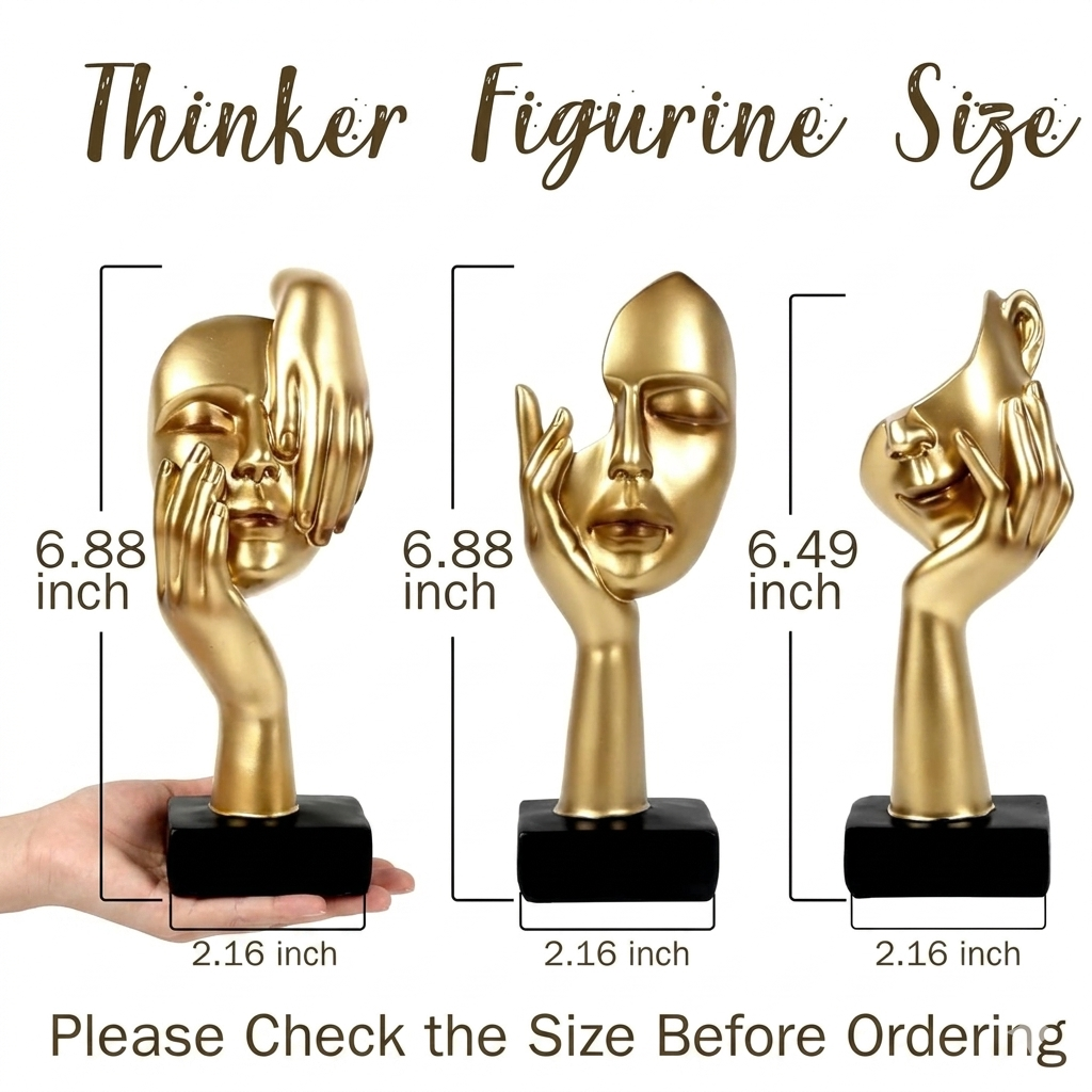 3 Pcs Thinker | Statue | Resin Sculptures